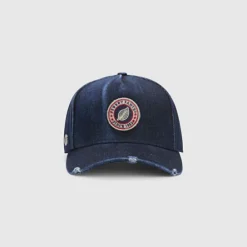 DENIM USED CAP DARK BLUE