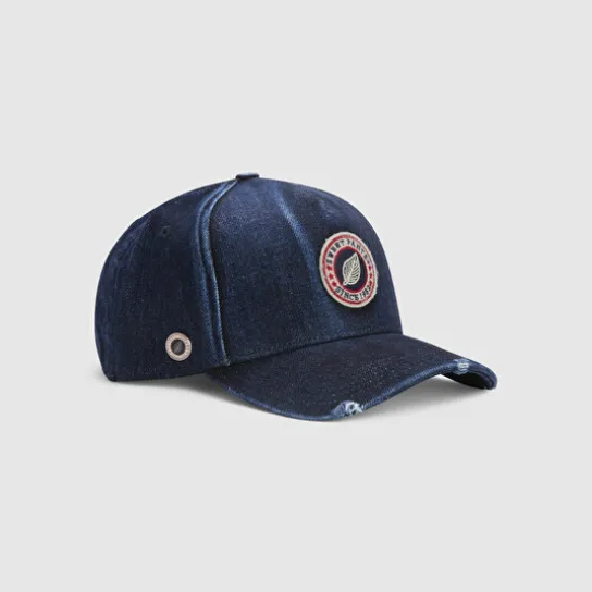 DENIM USED CAP DARK BLUE