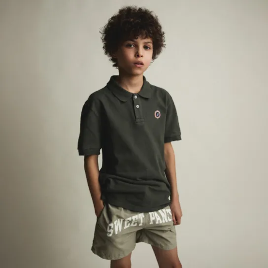 KID FADED POLO BLACK