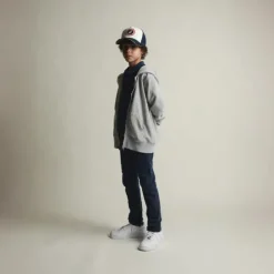 KID ICONIC ZIP GREY MARL