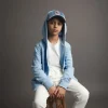 KID ICONIC ZIP VARSITY BLUE