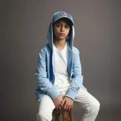 KID ICONIC ZIP VARSITY BLUE