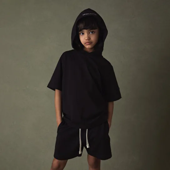 KID JERSEY HOOD BLACK