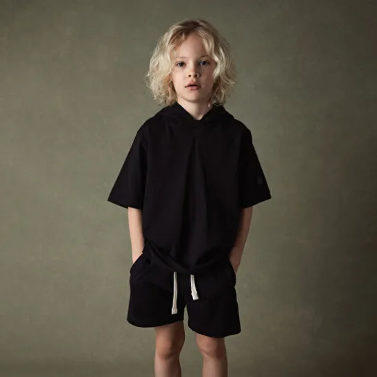 KID JERSEY HOOD BLACK