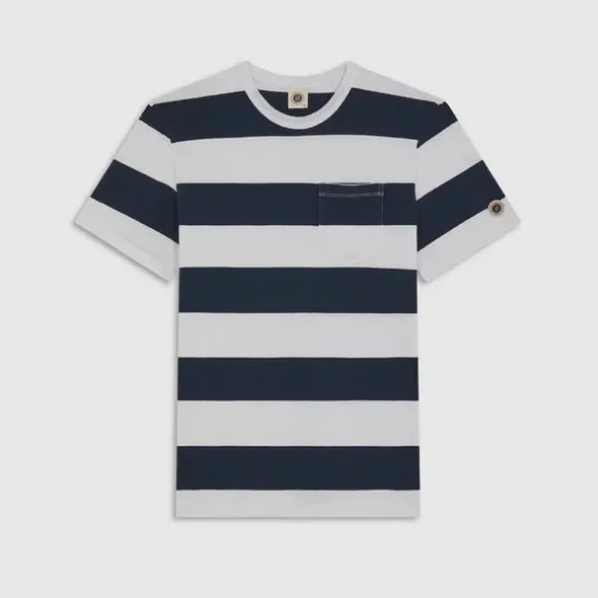 OG STRIPED TEE NIGHT WHITE